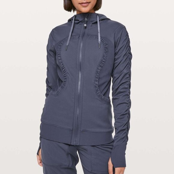 Lululemon Dance Studio Jacket III Cadet Blue Sz 6 - Picture 1 of 12